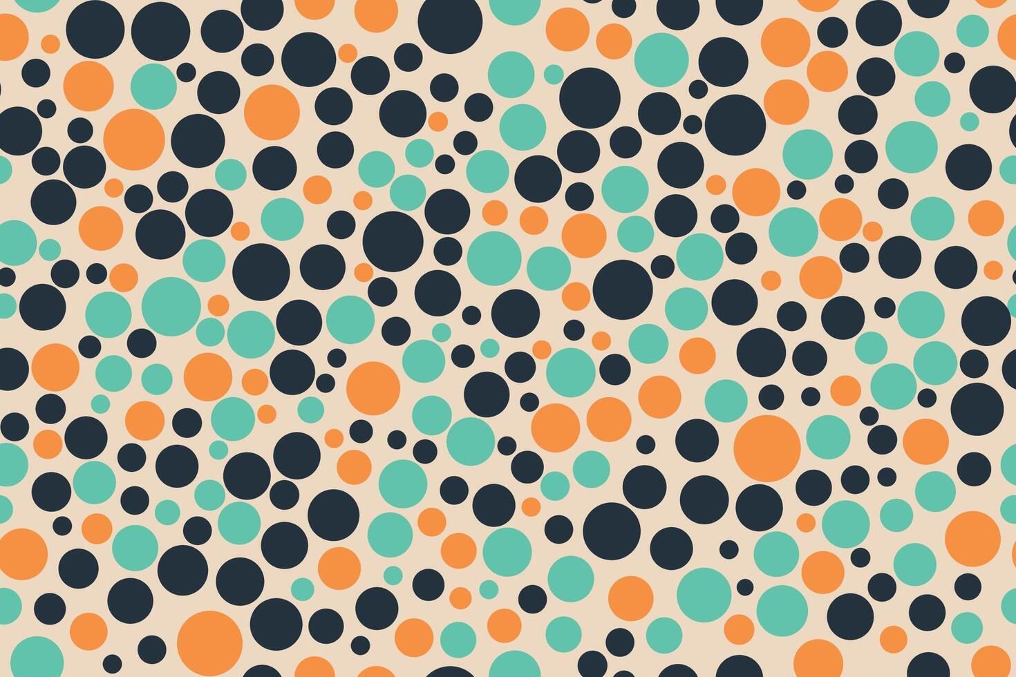 Modern colorful circles seamless pattern using soft geometric shapes in a vibrant palette for abstract design projects vector