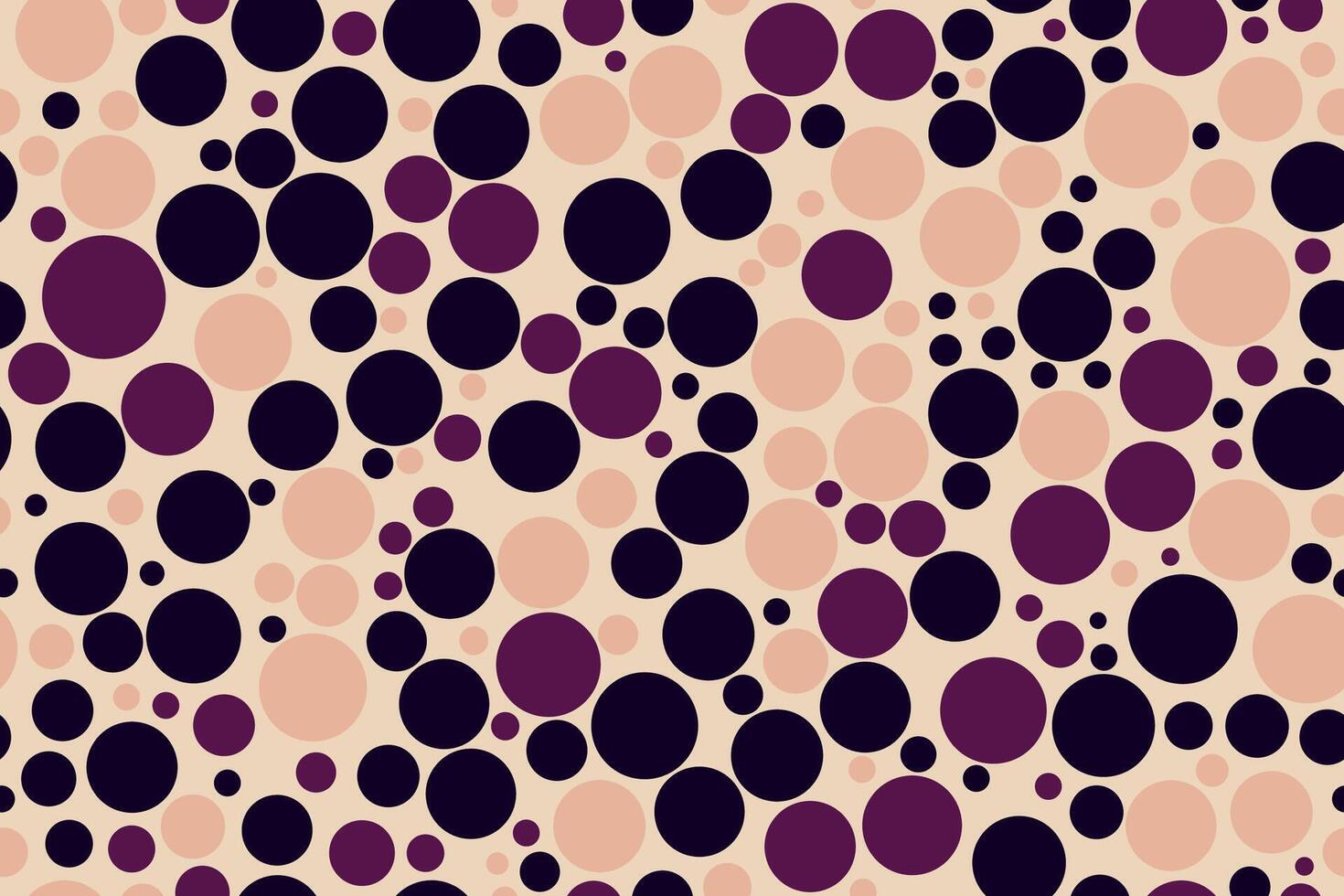 Graphic colorful circles seamless pattern in a blend of creamy tones designed with abstract rounded forms vector