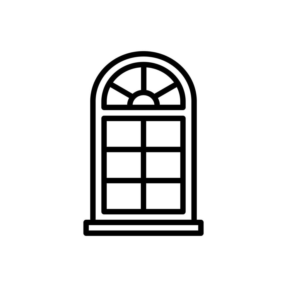 Arched Window Icon vector