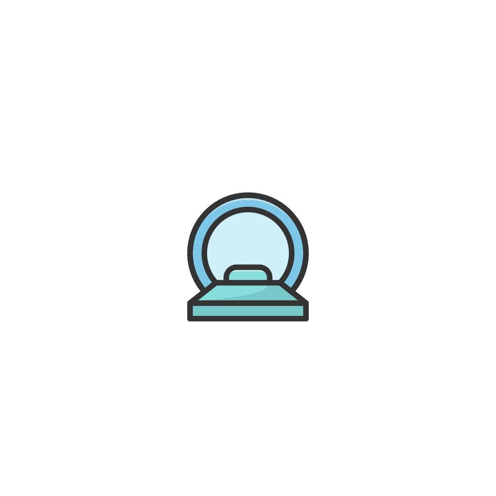 Flat CT Scan Icon MRI Scanner Medical Equipment Illustration vector