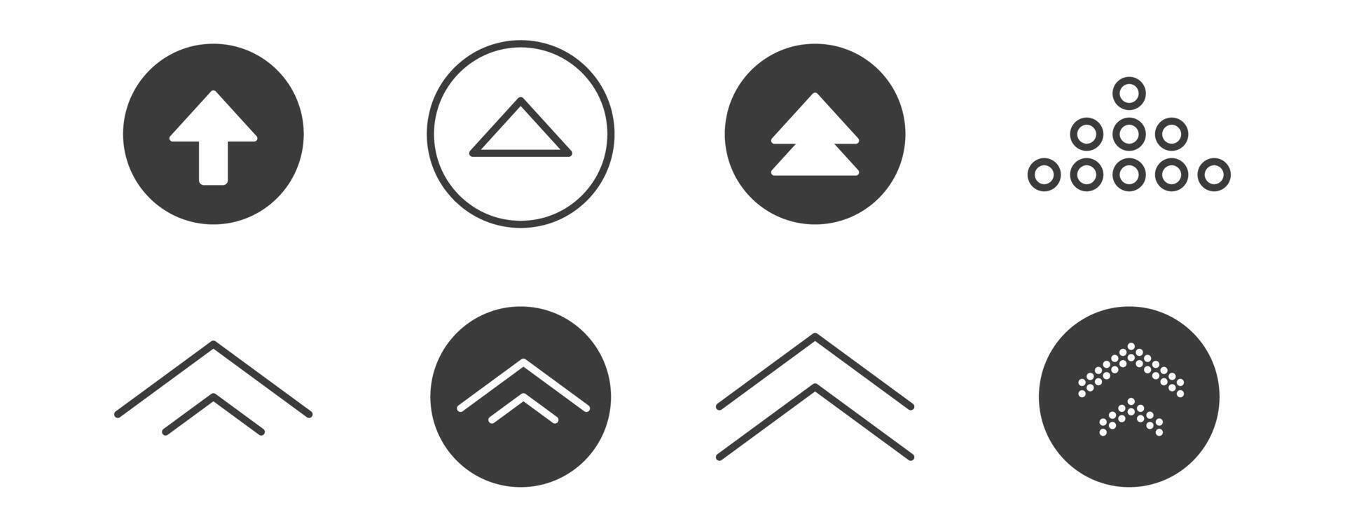 Swipe up icon arrow button, ui scroll symbol. Swipe slide simple minimal line sign. Move button, app interface action vector