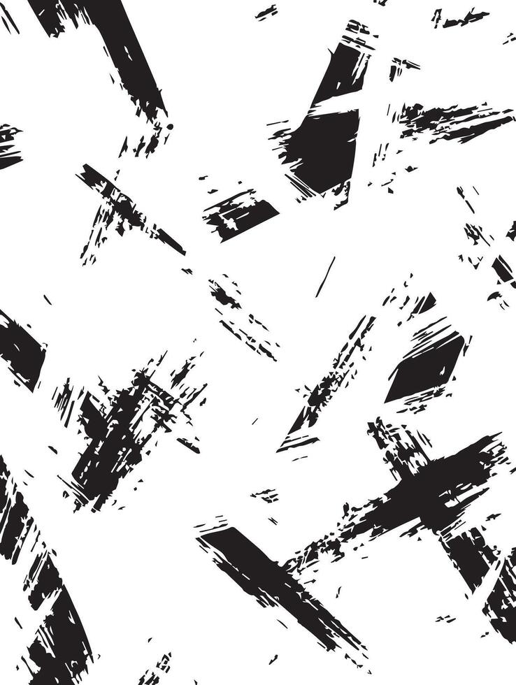 Black and White Abstract Brush Strokes Seamless Pattern Texture vector