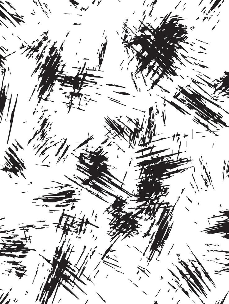 Dramatic Black and White Abstract Texture Grunge Brushstrokes Pattern vector