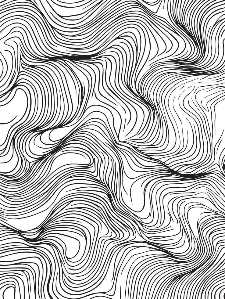 Abstract Monochrome Pattern Intricate Line Art Texture vector