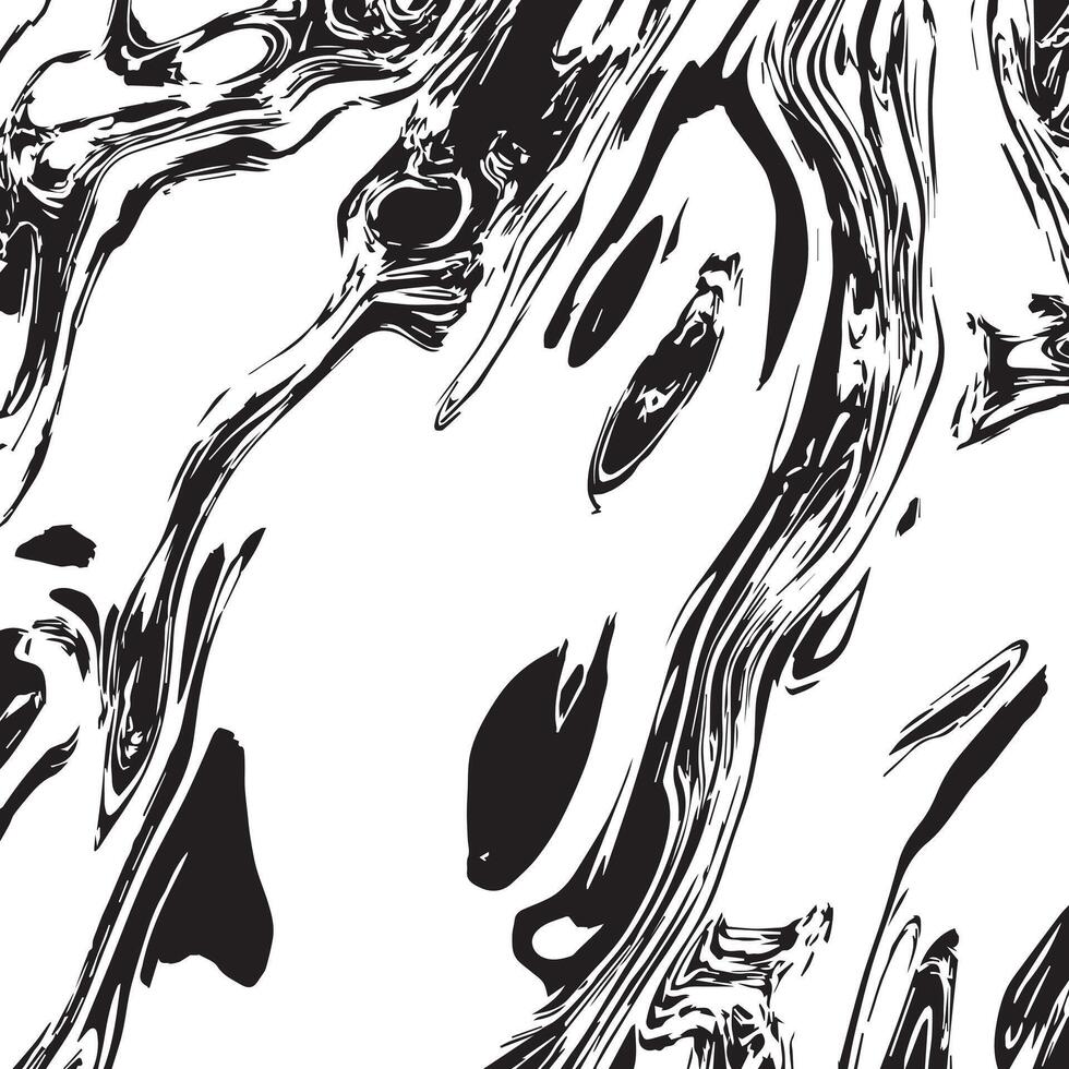 Monochromatic Swirling Abstract Art Black and White Marble Texture vector