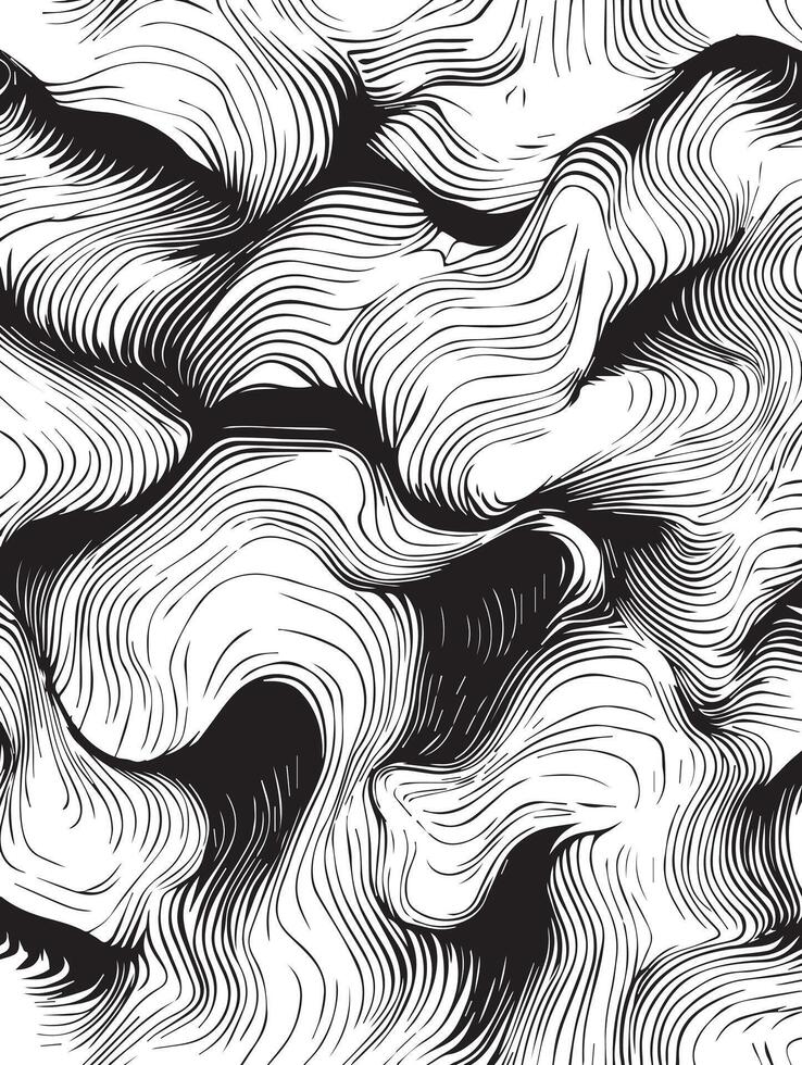 Abstract Black and White Swirl Texture Perfect for Design Projects vector