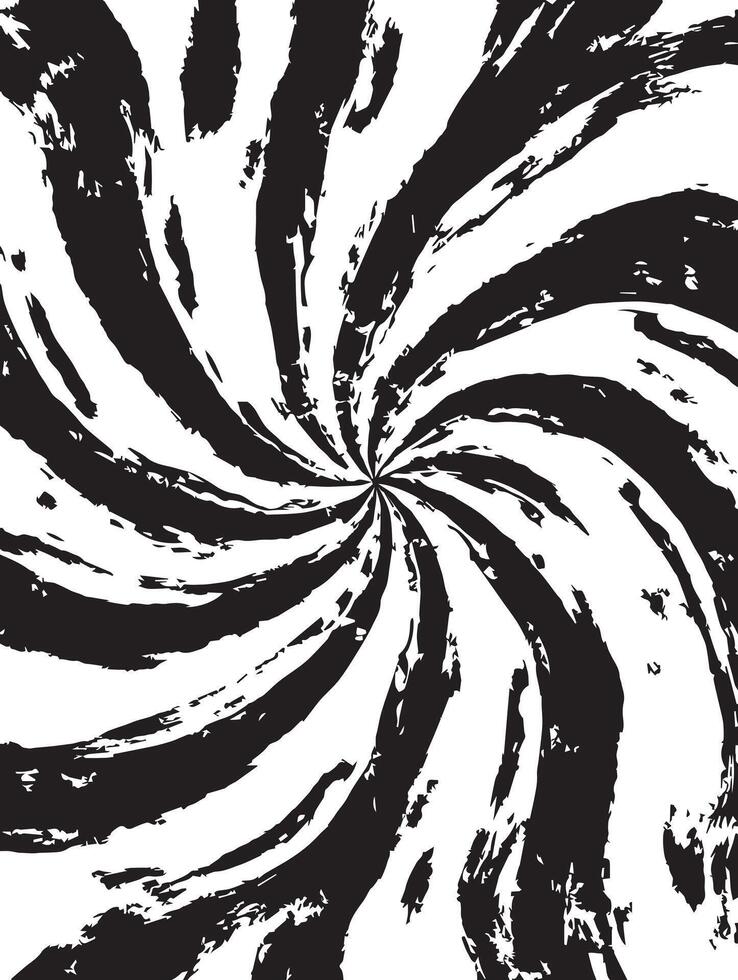 Hypnotic Black and White Swirl Abstract Art Background vector