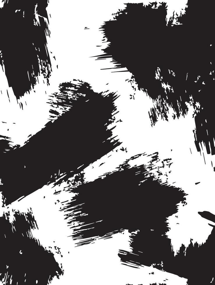 Dramatic Black and White Abstract Texture Bold Brushstrokes for Design vector