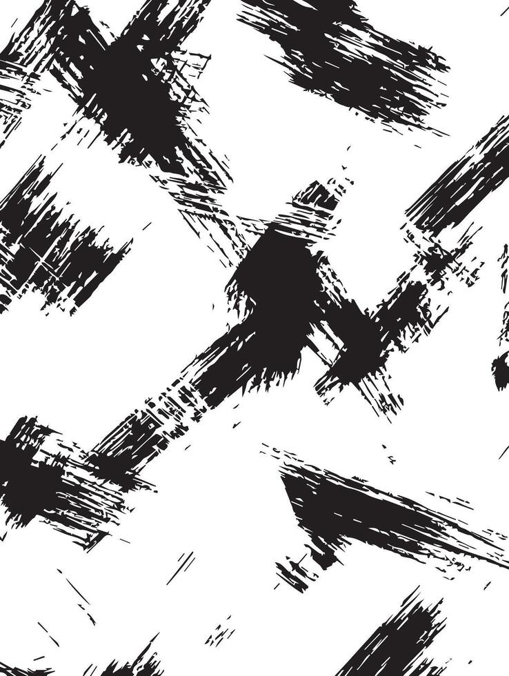 Dynamic Black and White Brushstroke Texture Abstract Art Background vector