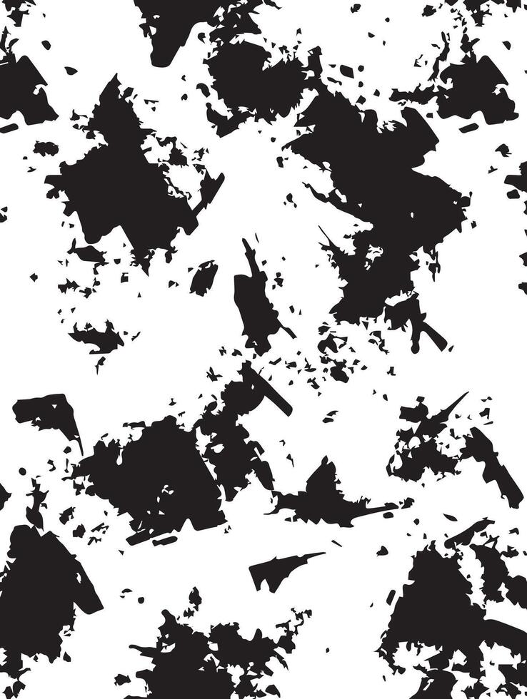 Black and White Abstract Texture Grunge Splatter Pattern Design vector