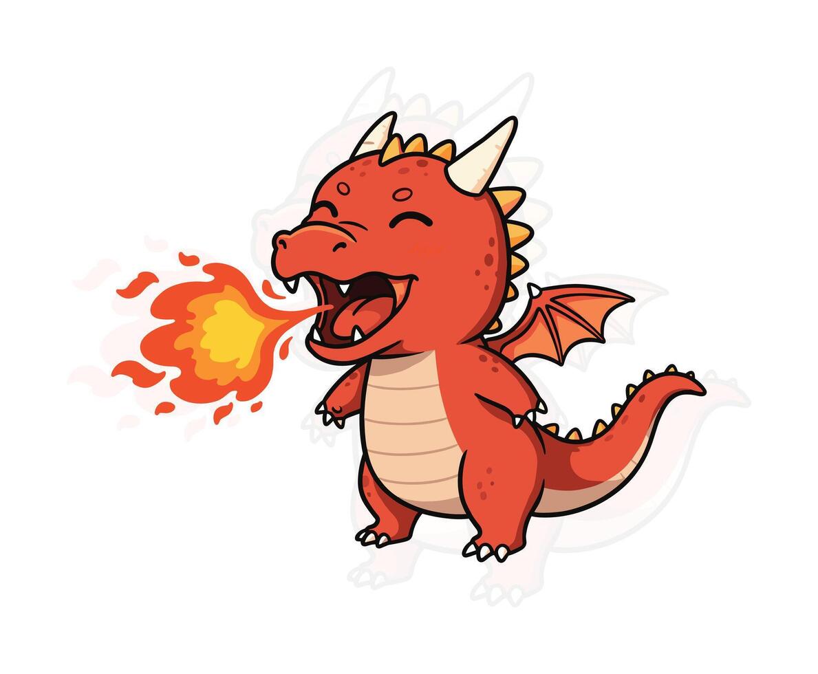 Adorable Dragonling Art vector