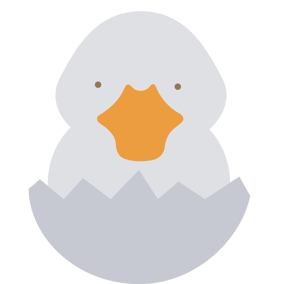 baby duck breaking egg shell vector