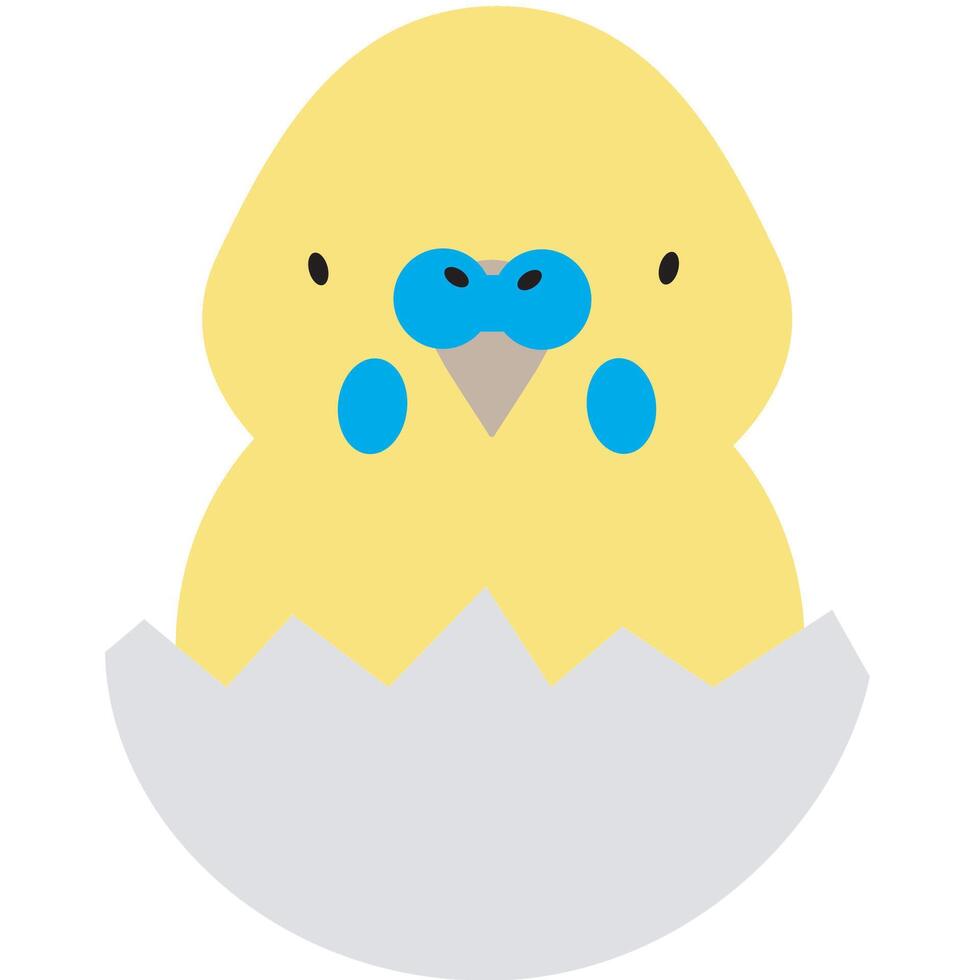 baby chick hatching from egg vector