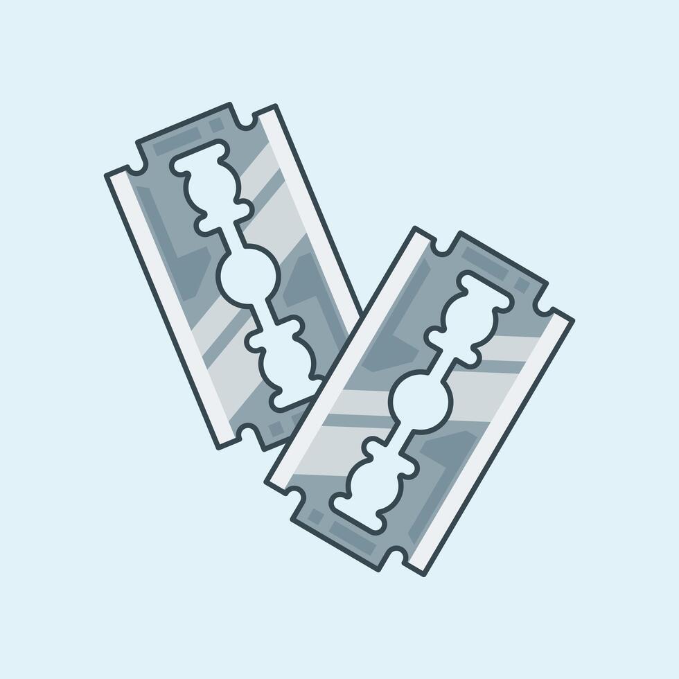 cartoon illustration of razor blade vector
