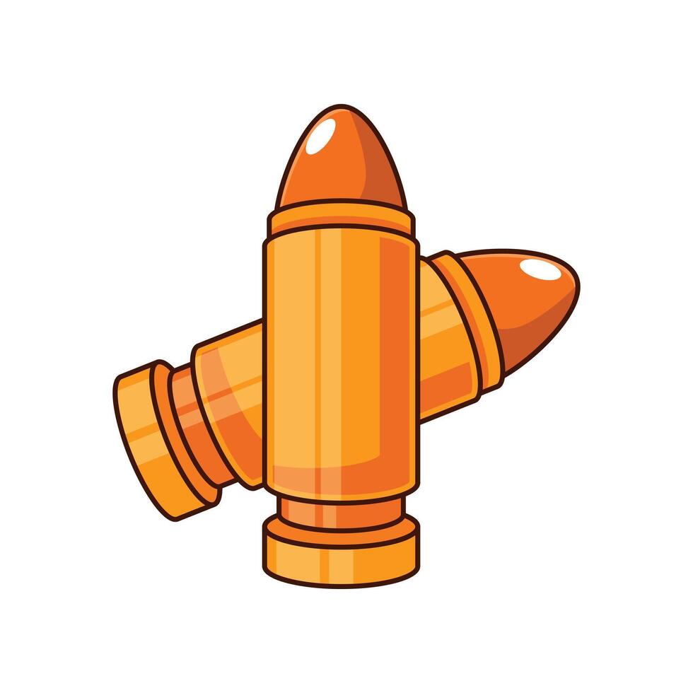 cartoon illustration of bullets vector