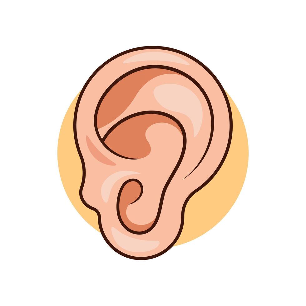 cartoon illustration of ears vector