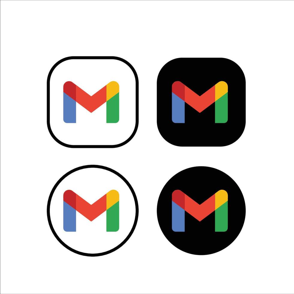 Gmail logo icon message communication app vector