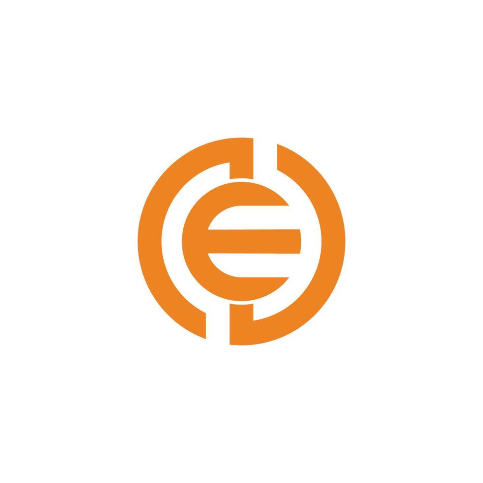 letters ne stripes geometric lines logo vector