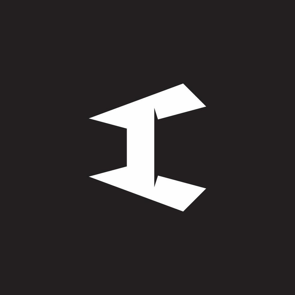 letter tc simple dimensional geometric logo vector