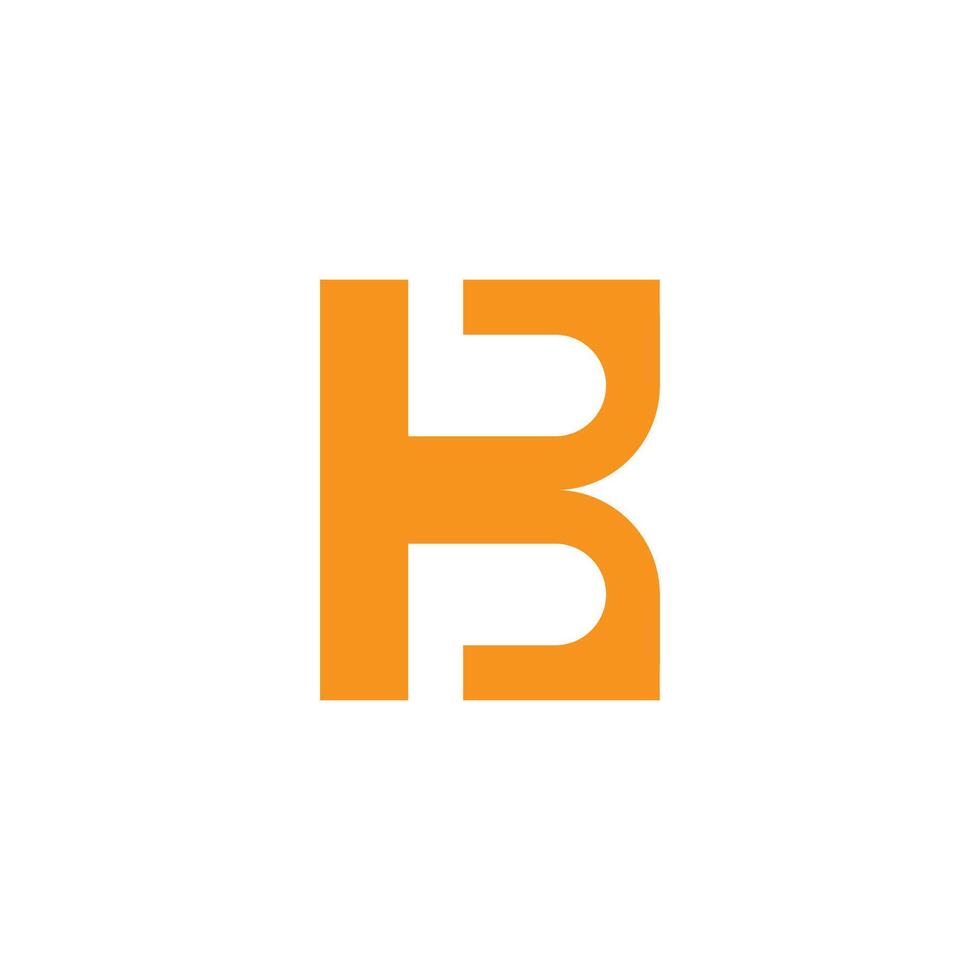 letter bk simple geometric linked logo vector