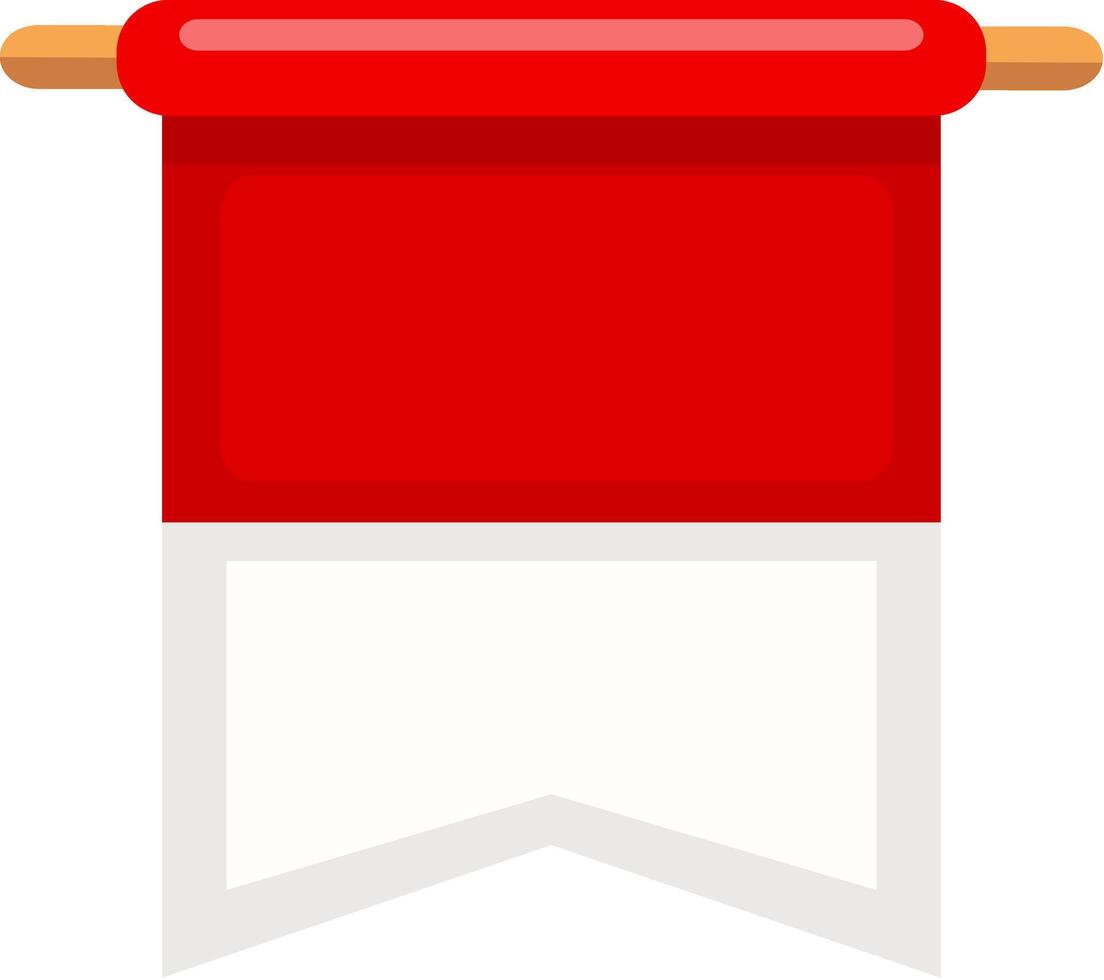 Decoration of Indonesia's National Flag with Bold Red and White Stripes Celebrating Independence Day vector