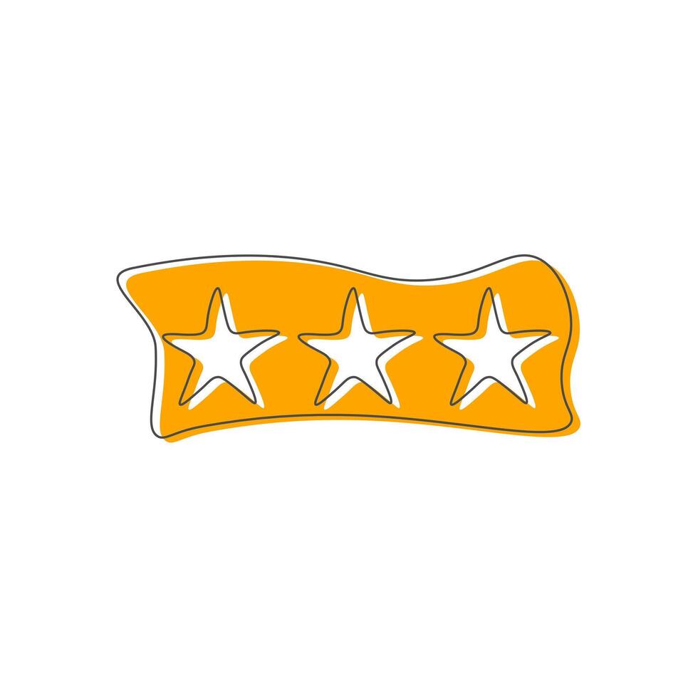 Three-Star Award Ribbon vector