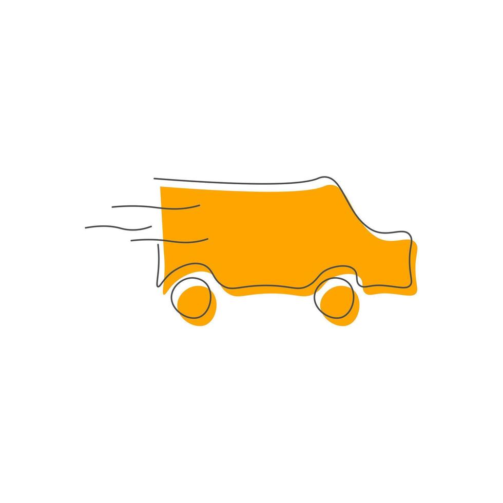 Speeding Delivery Van Icon vector