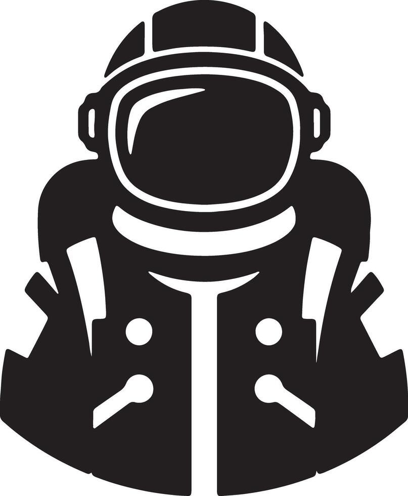 Mysterious Monochrome Astronaut Silhouette in Space A Bold, Dramatic, and Stylish Icon - Professional digital artwork with vibrant colors and detailed composition vector