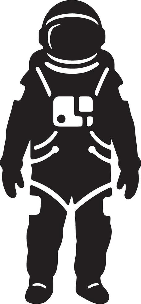 Mysterious Astronaut Silhouette A Solemn Spacefarer in a Damaged Suit Against a White Background - Professional digital artwork with vibrant colors and detailed composition vector