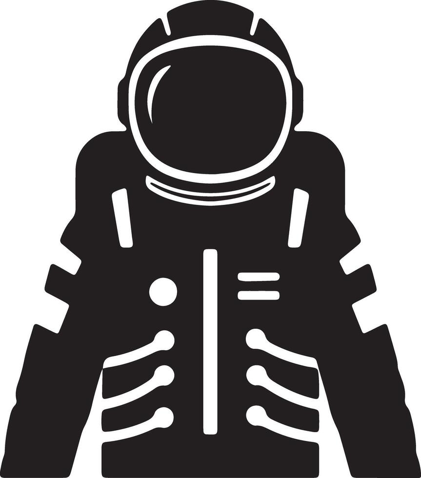 Mysterious Monochrome Astronaut Suit A Silhouetted Space Explorer in a Dark, Dramatic Setting - Professional digital artwork with vibrant colors and detailed composition vector