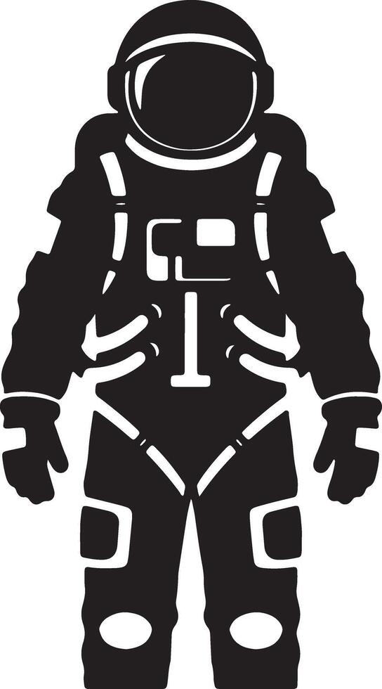 Two Astronauts in Retro Style, Welcoming Gesture, Space Exploration, Bold Black and White Illustration - Professional digital artwork with vibrant colors and detailed composition vector
