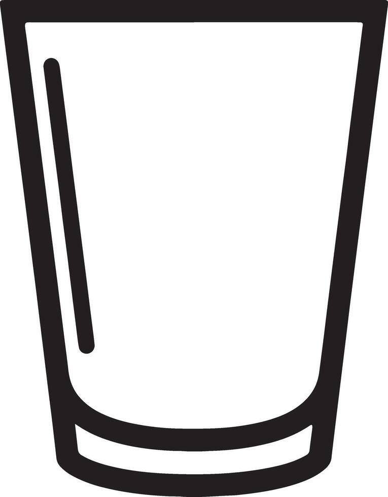 Simple Line Drawing of an Empty Glass, Representing Thirst and Cleanliness, Minimalist Style Illustration - Professional digital artwork with vibrant colors and detailed composition vector