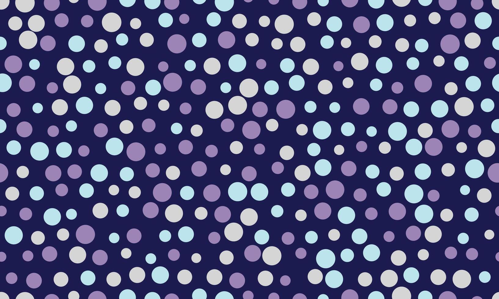 Abstract seamless pattern of pastel circles on a dark blue background. Perfect for textile prints, website backgrounds, or playful branding. Evokes feelings of joy, celebration, and gentle energy. vector
