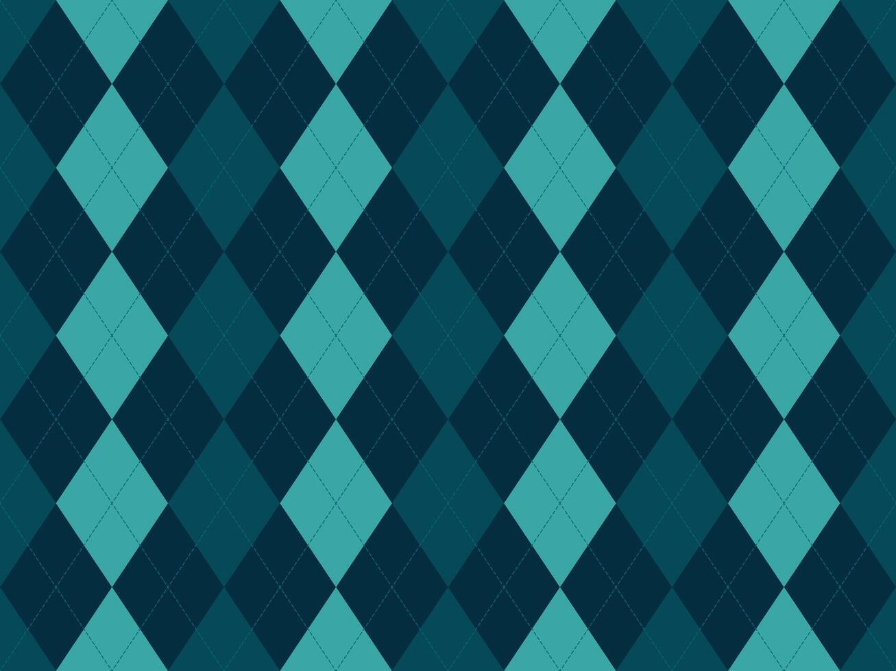 Elegant teal and dark teal argyle pattern. Perfect for backgrounds, textiles, or website design. Sophisticated geometric design offering a timeless, classic feel. vector