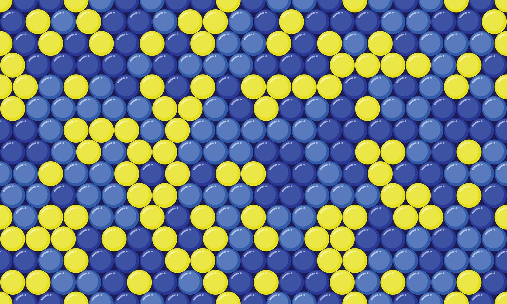 Abstract geometric pattern of vibrant yellow and blue circles. Ideal for backgrounds, textures, websites, or playful designs. Represents unity, contrast, or a modern aesthetic. vector