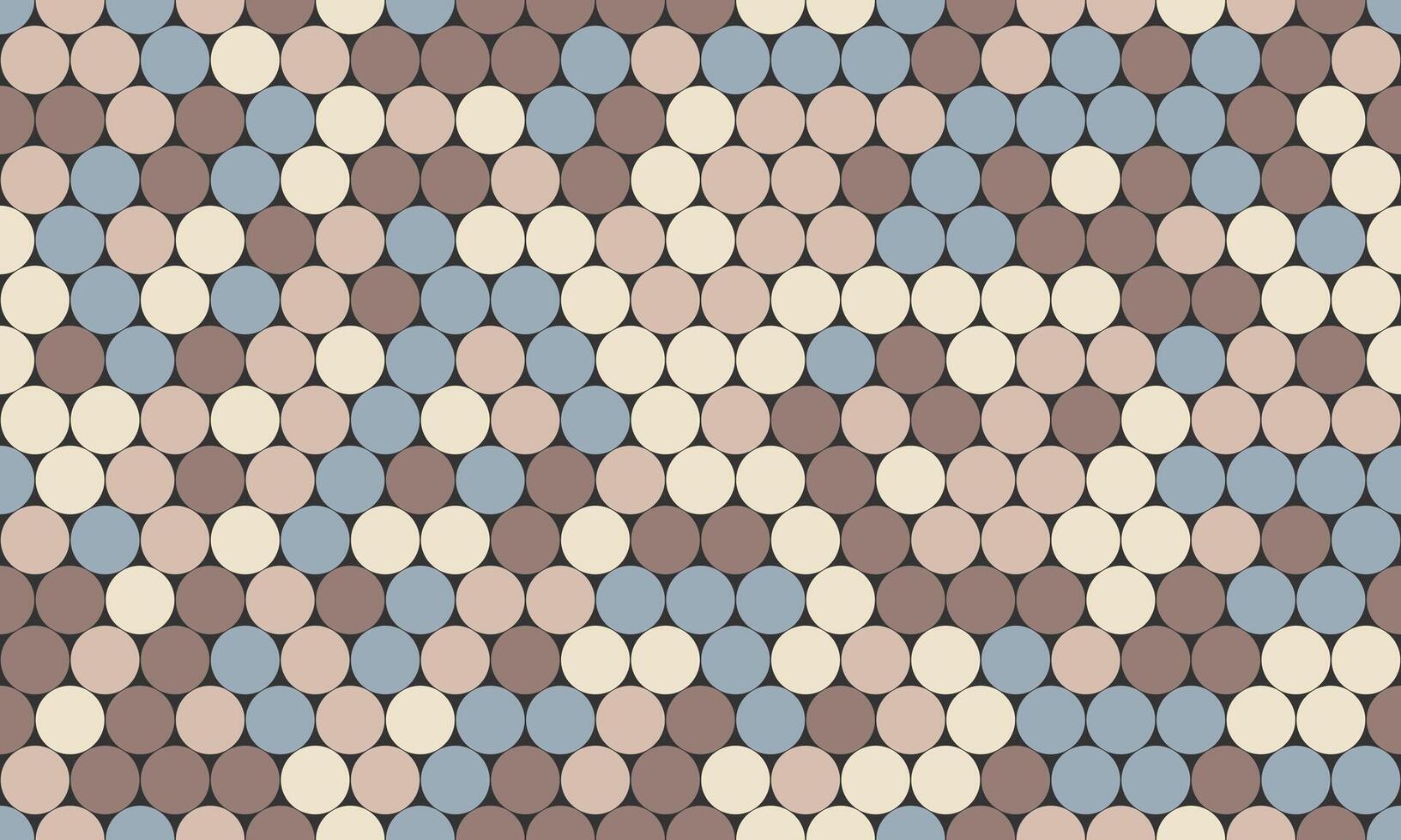 Abstract geometric pattern of muted pastel circles in a diagonal arrangement. Ideal for backgrounds, textures, or website design. Evokes feelings of calm and sophistication. vector
