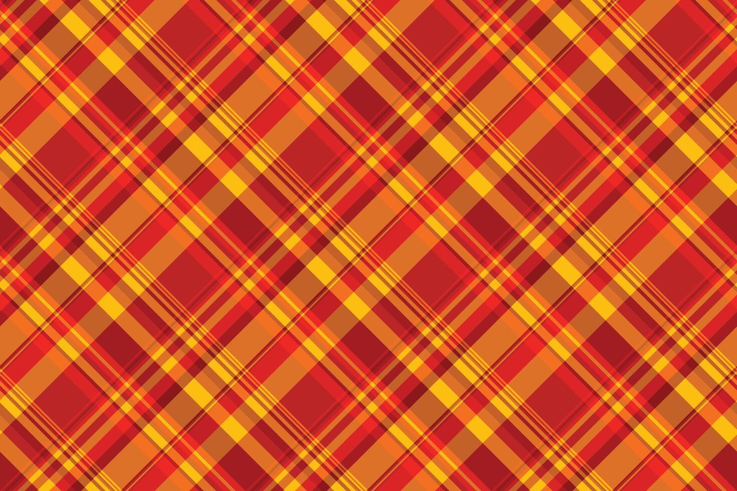 Pillow plaid check seamless, neat tartan texture. Selection textile fabric background pattern in red and orange colors. vector