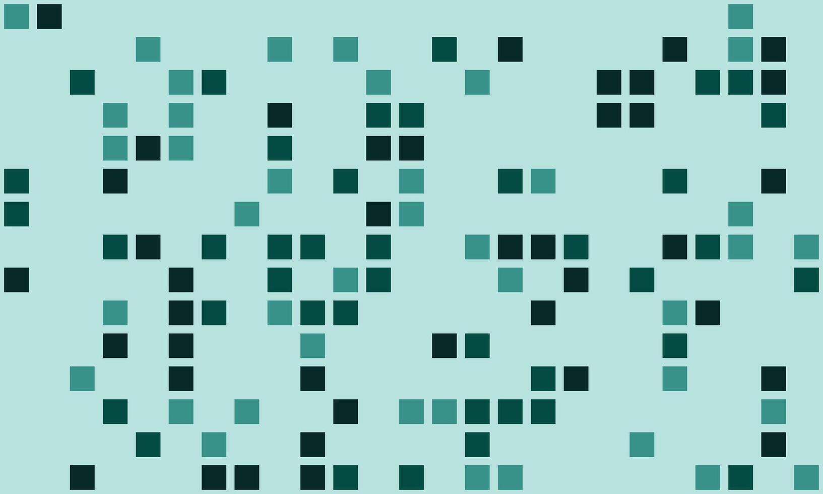 Abstract teal and dark teal square pixel pattern. Modern geometric design ideal for tech, website backgrounds, presentations, or digital art projects. vector