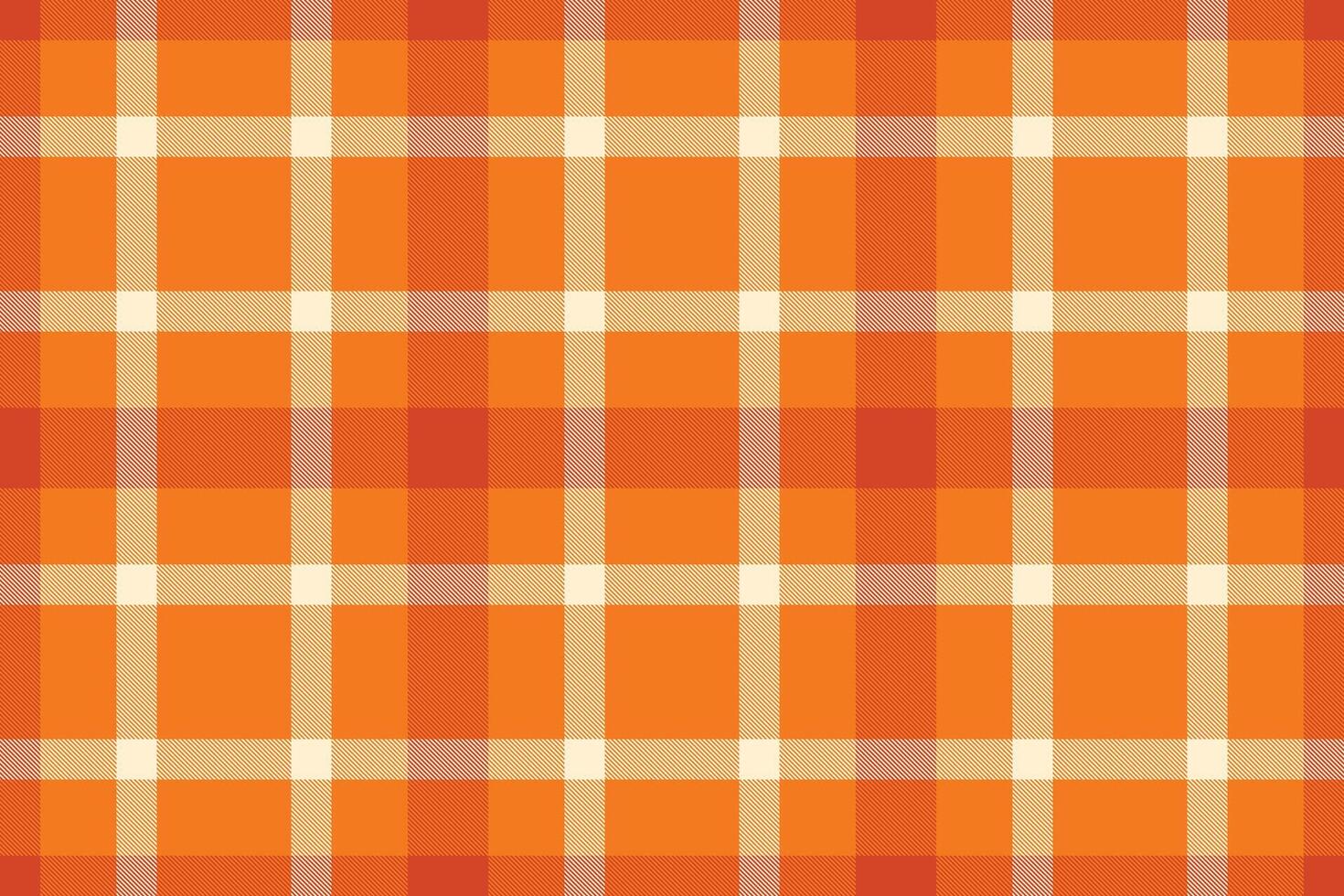 Vibrant orange and white plaid pattern. Perfect for autumnal designs, textiles, websites, or packaging. This seamless texture evokes warmth, energy, and a classic style. vector