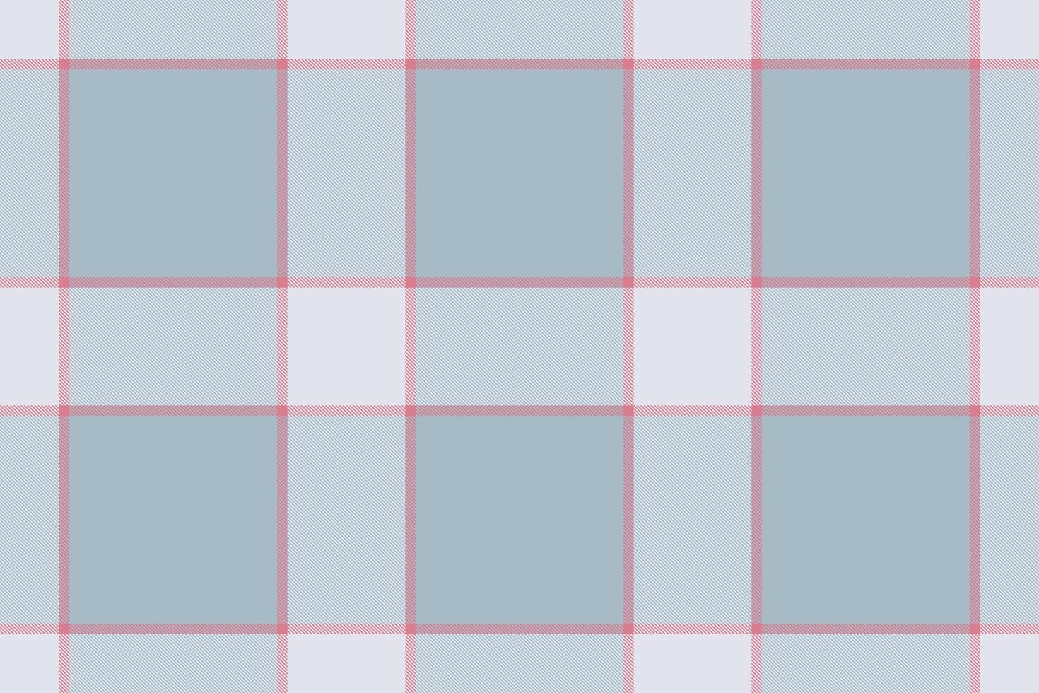 Elegant light blue and white gingham check pattern with delicate pink lines. vector
