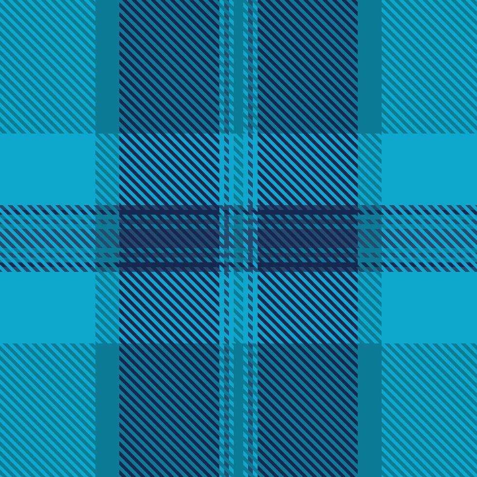 Vibrant teal and navy plaid pattern. Perfect for textile design, website backgrounds, or fashion illustrations. This geometric texture evokes feelings of comfort and sophistication. vector