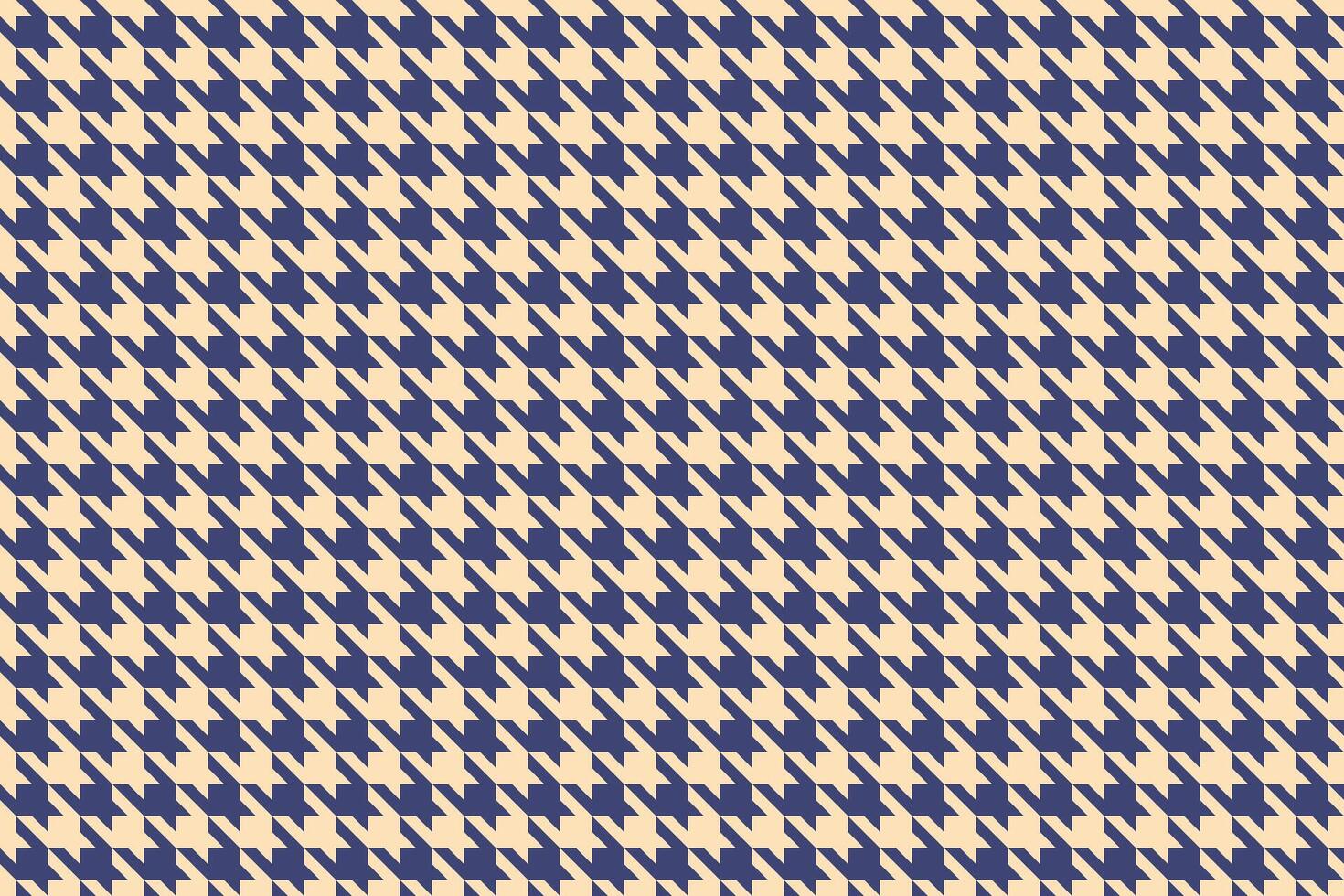 Elegant houndstooth pattern in navy and cream. Perfect for fashion, textile, or website backgrounds. This classic design offers sophistication and timeless style. vector