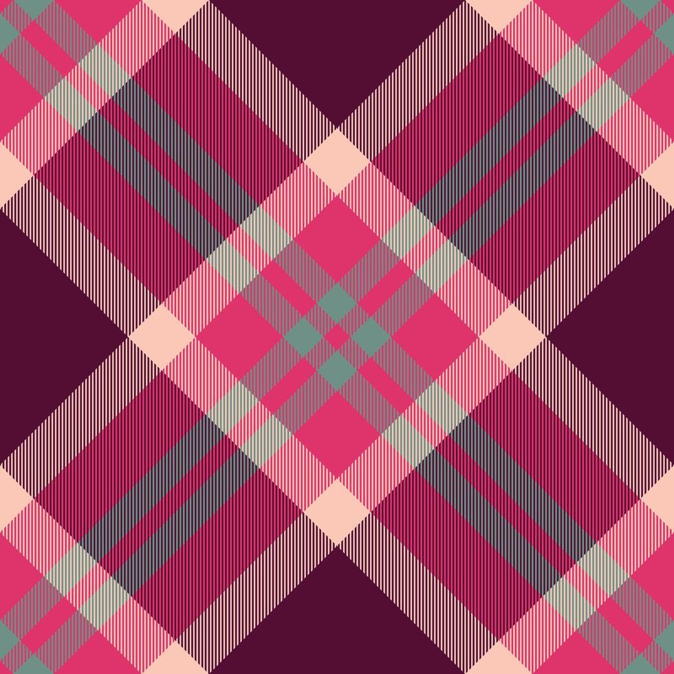 Sale texture fabric tartan, wallpaper textile background plaid. Stripe check pattern seamless in pink and red colors. vector