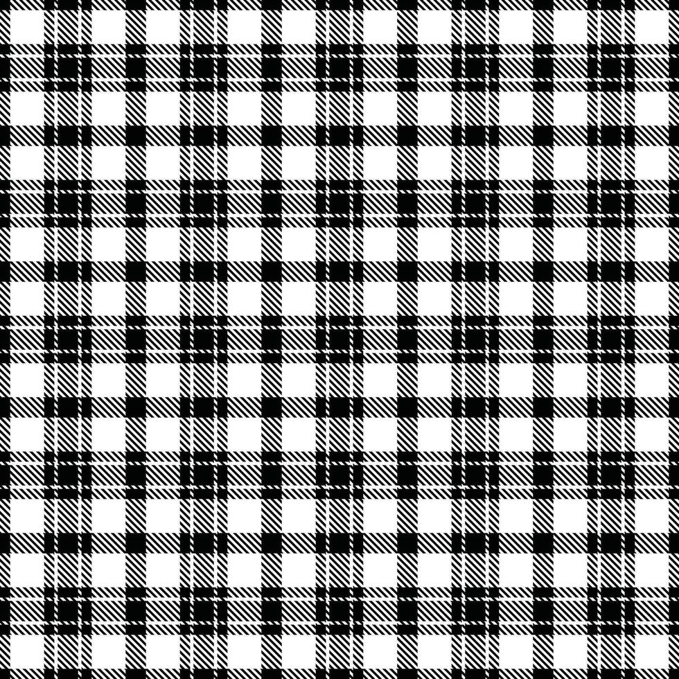 Page textile check, teenager fabric plaid texture. King tartan seamless background pattern in black and white colors. vector