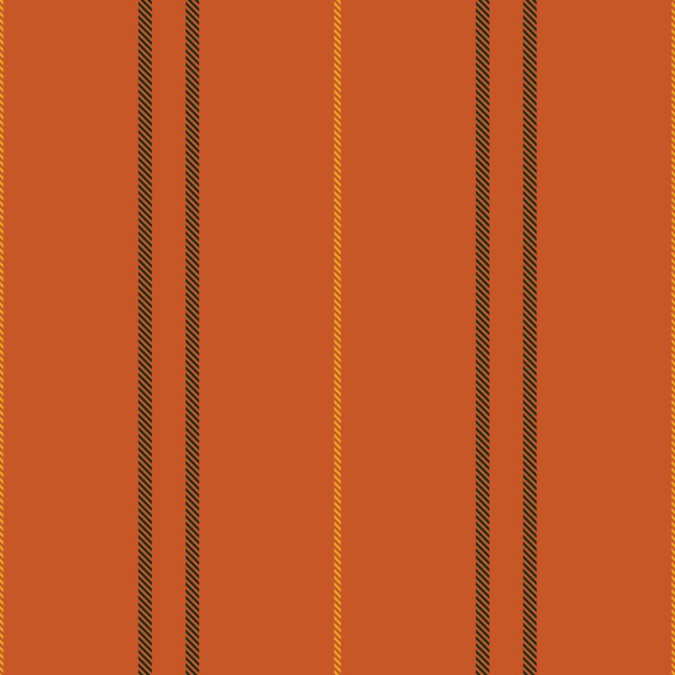 Dreamy stripe vertical, french texture pattern seamless. Huxurious fabric textile background lines in orange and dark colors. vector