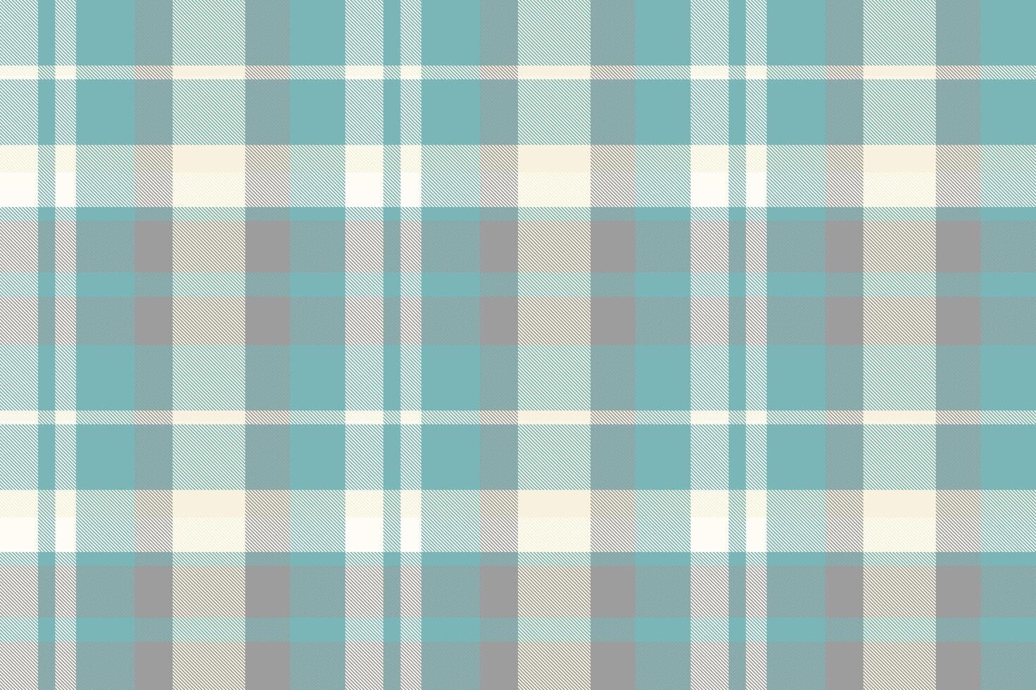 Baby seamless pattern tartan, woven background textile fabric. Slim texture check plaid in cyan and grey colors. vector