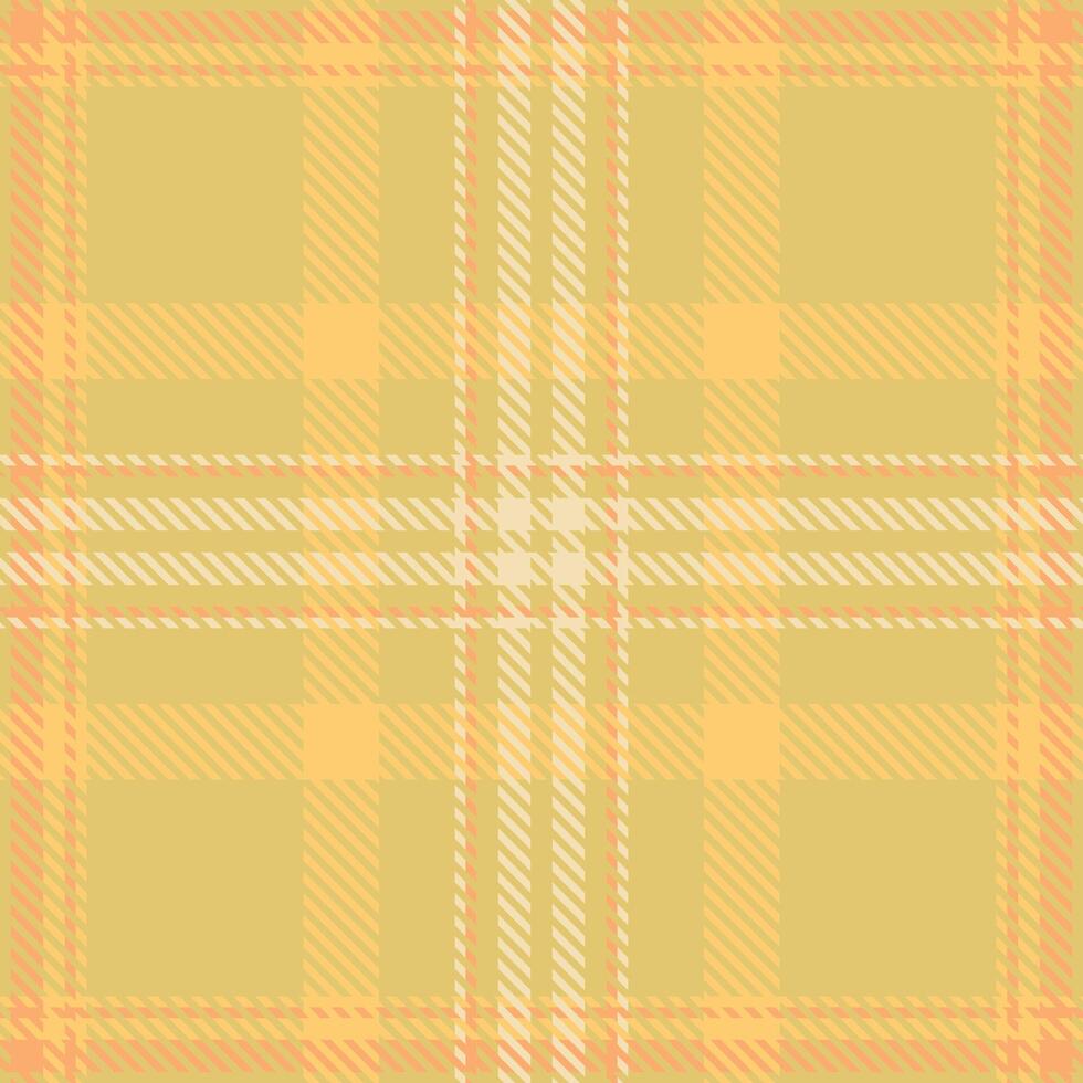Skirt check background fabric, motif plaid pattern . Effect seamless tartan textile texture in yellow and amber colors. vector