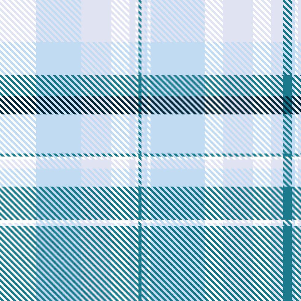 Serene teal and pale blue plaid pattern. Ideal for textile designs, website backgrounds, or fashion projects. Subtle yet stylish, this repeating texture evokes feelings of calm and sophistication. vector