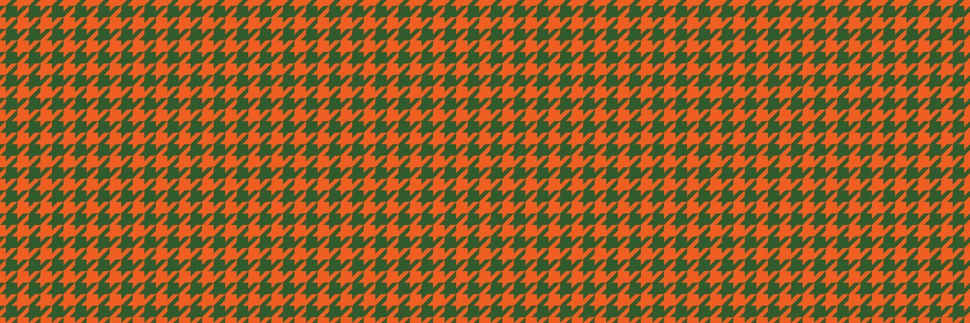 Vibrant orange and green houndstooth pattern. Perfect for textile design, fashion, backgrounds, and autumnal projects. vector