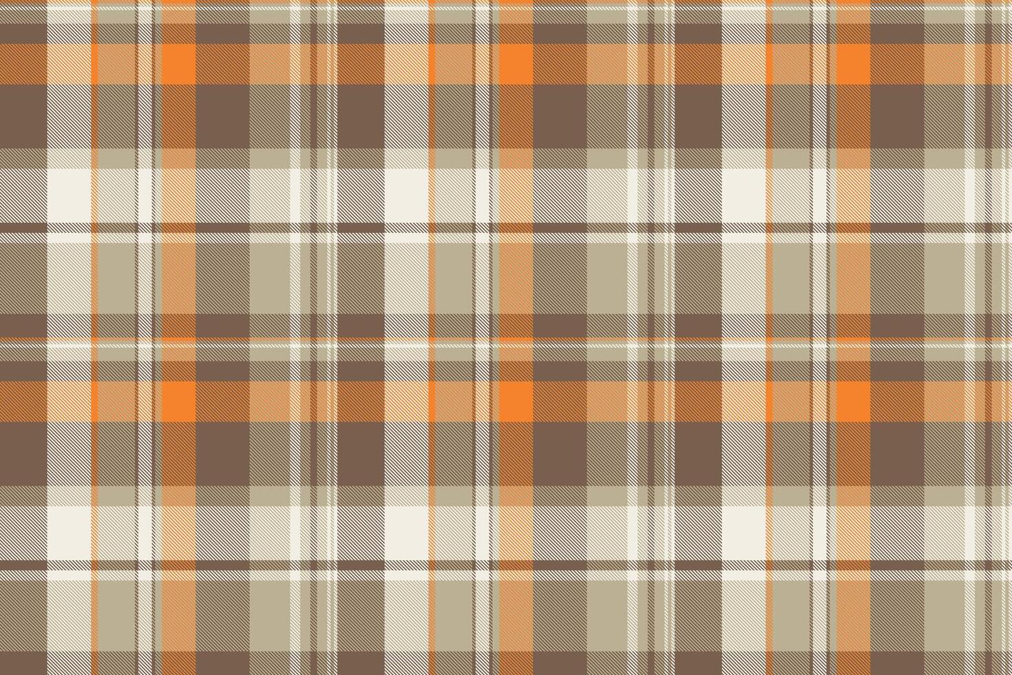 Fibre plaid seamless, nyc texture check tartan. Hounds tooth fabric pattern textile background in orange and pastel colors. vector